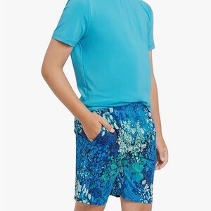 Lands' End Short Sleeve Tee and Shorts Set UPF 50 Boy’s Size Large 10/12 NWOT